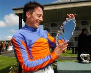30 June 2007; Kieren Fallon after winning the Audi Pretty Polly Stakes aboard Peeping Fawn. Curragh Racecourse, Co. Kildare. Picture credit: Matt Browne / SPORTSFILE