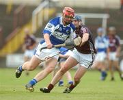 30 June 2007; Matthew Whelan, Laois, in action against David Forde, Galway. Guinness All-Ireland Hurling Championship Qualifier, Laois v Galway, O'Moore Park, Portlaoise, Co. Laois. Picture credit: Pat Murphy / SPORTSFILE