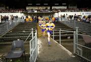 30 June 2007; Niall Gilligan, Clare, takes the field. Guinness All-Ireland Hurling Championship Qualifier, Group 1A, Round 1, Antrim v Clare, Casement Park, Belfast, Co. Antrim. Picture credit: Oliver McVeigh / SPORTSFILE