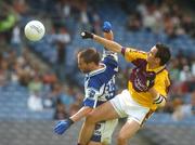 1 July 2007; Colm Parkinson, Laois, in action against Adrian Morrissey, Wexford. Bank of Ireland Leinster Senior Football Championship Semi-Final, Laois v Wexford, Croke Park, Dublin. Picture credit: Pat Murphy / SPORTSFILE
