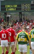 1 July 2007; The Cork and Kerry teams parade before the game. Bank of Ireland Munster Senior Football Championship Final, Kerry v Cork, Fitzgerald Stadium, Killarney, Co. Kerry. Picture credit: Ray McManus / SPORTSFILE