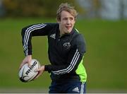 17 November 2014; Munster's Gearoid Lyons in action during squad training ahead of their Guinness PRO12, Round 8, match away to Newport Gwent Dragons on Friday. Munster Rugby Squad Training, University of Limerick, Limerick. Picture credit: Diarmuid Greene / SPORTSFILE