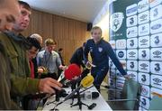 17 November 2014; USA head coach Jurgen Klinsmann arrives at a press conference ahead of Tuesday's friendly match against the Republic of Ireland. USA Press Conference, Aviva Stadium, Lansdowne Road, Dublin. Picture credit: Pat Murphy / SPORTSFILE