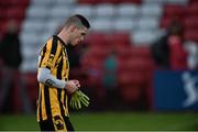 16 November 2014; Cillian Morrison, St Eunan's, dejected after the game. AIB Ulster GAA Football Senior Club Championship Semi-Final, St Eunan's v Omagh St Enda's, Celtic Park, Derry. Picture credit: Ramsey Cardy / SPORTSFILE