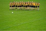 16 November 2014; The St Eunan's team during the National Anthem. AIB Ulster GAA Football Senior Club Championship Semi-Final, St Eunan's v Omagh St Enda's, Celtic Park, Derry. Picture credit: Ramsey Cardy / SPORTSFILE
