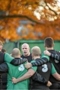 18 November 2014; Ireland's Paul O'Connell speaking to his team-mates during squad training ahead of their side's Guinness Series match against Australia on Saturday. Ireland Rugby Squad Training, Carton House, Maynooth, Co. Kildare. Picture credit: Barry Cregg / SPORTSFILE