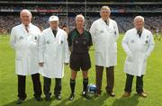 1 July 2007; Referee Pat O'Connor with his umpires before the game. Guinness Leinster Senior Hurling Championship Final, Kilkenny v Wexford, Croke Park, Dublin. Picture credit: Pat Murphy / SPORTSFILE