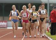 30 June 2007; Laura Kenney, 27, England, Maria McCambridge, 22, Ireland, Kristin Anderson, 25, USA, and Rasa Drazdauskaite, 28, Lithuania, in action during the Women's 3000m at the Cork City Sports. UCC Sports Complex, Mardyke Arena, Cork. Picture credit; Brendan Moran / SPORTSFILE