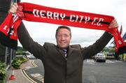 4 July 2007; New Derry City manager John Robertson after the announcement of his appointment. City Hotel, Derry. Picture credit; Oliver McVeigh / SPORTSFILE