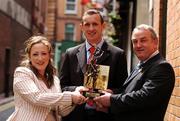 4 July 2007; Ollie Moran, Limerick, centre, who was presented with the Vodafone GAA All Stars Player of the Month Awards for June, with Rosemary Steen, Head of Corporate Affairs Vodafone Ireland, and President of the GAA Nickey Brennan at a luncheon in Dublin. Westbury Hotel, Dublin. Picture credit: David Maher / SPORTSFILE