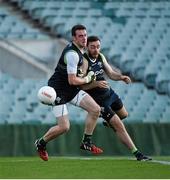 19 November 2014; Ireland's Kevin McLoughlin is tackled by Niall Morgan during squad training ahead of their International Rules Series game against Australia on Saturday 22nd November. Ireland International Rules Squad Training, Paterson's Stadium, Subiaco, Perth, Australia. Picture credit: Ray McManus / SPORTSFILE