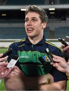 19 November 2014; Ireland's Lee Keegan in jovial mood as he is interviewed by the written press after squad training ahead of their International Rules Series game against Australia on Saturday 22nd November. Ireland International Rules Squad Training, Paterson's Stadium, Subiaco, Perth, Australia. Picture credit: Ray McManus / SPORTSFILE