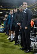 18 November 2014; Republic of Ireland manager Martin O'Neill with Steve Walford, coach, Roy Keane, assistant manager, and Steve Guppy, coach. International Friendly, Republic of Ireland v USA, Aviva Stadium, Lansdowne Road, Dublin. Picture credit: David Maher / SPORTSFILE