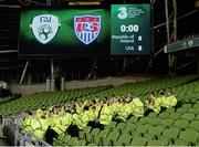 18 November 2014; Stewards in a pre-match meeting. International Friendly, Republic of Ireland v USA, Aviva Stadium, Lansdowne Road, Dublin. Picture credit: Piaras Ó Mídheach / SPORTSFILE