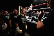 15 November 2014; John Joe Nevin makes his way to the ring ahead of his bout with Jack Heath. Return of The Mack, 3Arena, Dublin. Picture credit: Ramsey Cardy / SPORTSFILE