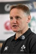 20 November 2014; Ireland head coach Joe Schmidt during a press conference ahead of their side's Guinness Series match against Australia on Saturday. Ireland Rugby Press Conference, Carton House, Maynooth, Co. Kildare. Picture credit: Stephen McCarthy / SPORTSFILE