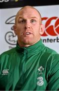 21 November 2014; Ireland captain Paul O'Connell during a press conference ahead of their side's Guinness Series match against Australia on Saturday. Ireland Rugby Press Conference, Aviva Stadium, Lansdowne Road, Dublin. Picture credit: Matt Browne / SPORTSFILE