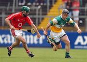 7 July 2007; Sean Ryan, Offaly, in action against Jerry O'Connor, Cork. Guinness All-Ireland Senior Hurling Championship Qualifier, Group 1B, Round 2, Cork v Offaly, Pairc Ui Chaoimh, Cork. Photo by Sportsfile