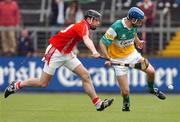 7 July 2007; Cathal Parlon, Offaly, in action against Kieran Murphy, Cork. Guinness All-Ireland Senior Hurling Championship Qualifier, Group 1B, Round 2, Cork v Offaly, Pairc Ui Chaoimh, Cork. Photo by Sportsfile