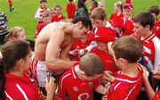 7 July 2007; Sean Og O hAilpin, Cork, signs shirts for Cork supporters at the end of the game. Guinness All-Ireland Senior Hurling Championship Qualifier, Group 1B, Round 2, Cork v Offaly, Pairc Ui Chaoimh, Cork. Photo by Sportsfile