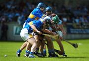 7 July 2007; Paul Curran and Hugh Maloney, Tipperary, in action against John Kelly, Kevin Flynn, and Ross O'Carroll, Dublin. Guinness All-Ireland Senior Hurling Championship Qualifier, Group 1B, Round 2, Dublin v Tipperary, Parnell Park, Dublin. Picture credit: Stephen McCarthy / SPORTSFILE