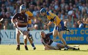 7 July 2007; Frank Lohan, Clare, gets away from Eugene Cloonan, Galway. Guinness All-Ireland Senior Hurling Championship Qualifier, Group 1A, Round 2, Clare v Galway, Cusack Park, Ennis, Co. Clare. Picture credit: Brendan Moran / SPORTSFILE