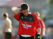 7 July 2007; A dejected Paul Comiskey, Down, at the end of the game. Bank of Ireland All-Ireland Senior Football Championship Qualifier, Round 1, Down v Meath, Pairc Esler, Newry, Co. Down. Picture credit: Oliver McVeigh / SPORTSFILE