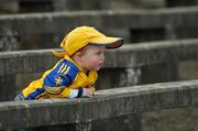 7 July 2007; Two-year-old Michael Moran, from Rahara, Co. Roscommon, watches the game. Bank of Ireland All-Ireland Senior Football Championship Qualifier, Round 1, Roscommon v Kildare, Dr. Hyde Park, Roscommon. Picture credit: Ray McManus / SPORTSFILE