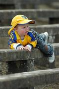 7 July 2007; Two-year-old Michael Moran, from Rahara, Co. Roscommon, watches the game. Bank of Ireland All-Ireland Senior Football Championship Qualifier, Round 1, Roscommon v Kildare, Dr. Hyde Park, Roscommon. Picture credit: Ray McManus / SPORTSFILE