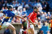 8 July 2007; Lorcan McLoughlin, Cork, in action against Joe Gallagher, Tipperary. ESB Munster Minor Hurling Championship Final, Cork v Tipperary, Semple Stadium, Thurles, Co. Tipperary. Photo by Sportsfile
