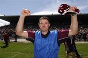 8 July 2007; Galway manager Alan Mulholland celebrates victory. ESB Connacht Minor Football Championship Final, Roscommon v Galway, Dr. Hyde Park, Roscommon. Picture credit: Ray McManus / SPORTSFILE