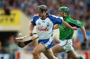 8 July 2007; Paul Flynn, Waterford, races clear of Seamus Hickey, Limerick. Guinness Munster Senior Hurling Championship Final, Waterford v Limerick, Semple Stadium, Thurles, Co. Tipperary. Picture credit: Brendan Moran / SPORTSFILE