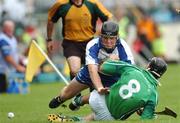 8 July 2007; Stephen Lucey, Waterford, in action against Michael Walsh, Limerick. Guinness Munster Senior Hurling Championship Final, Waterford v Limerick, Semple Stadium, Thurles, Co. Tipperary. Photo by Sportsfile