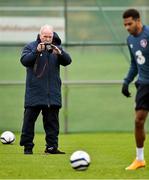 17 November 2014; Republic of Ireland video analyst Brian McCarthy, during squad training ahead of Tuesday's friendly match at home to the USA. Republic of Ireland Squad Training, Gannon Park, Malahide, Co. Dublin. Picture credit: David Maher / SPORTSFILE
