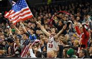 18 November 2014; USA supporters cheer on their team. International Friendly, Republic of Ireland v USA, Aviva Stadium, Lansdowne Road, Dublin. Picture Credit: Cody Glenn / SPORTSFILE