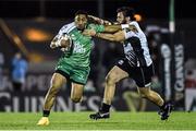 21 November 2014; Bundee Aki, Connacht, is tackled by Andrea de Marchi, Zebre. Guinness PRO12, Round 8, Connacht v Zebre. The Sportsground, Galway. Picture credit: Ramsey Cardy / SPORTSFILE