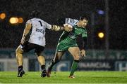21 November 2014; Danie Poolman, Connacht, is tackled by Andrea de Marchi, Zebre. Guinness PRO12, Round 8, Connacht v Zebre. The Sportsground, Galway. Picture credit: Ramsey Cardy / SPORTSFILE