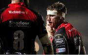 21 November 2014; Nic Cudd, Newport Gwent Dragons, returns to play after receiving treatment for a blood injury. Guinness PRO12, Round 8, Newport Gwent Dragons v Munster, Rodney Parade, Newport, Wales. Picture credit: Steve Pope / SPORTSFILE