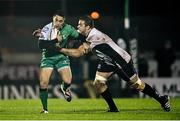21 November 2014; Miah Nikora, Connacht, is tackled by Andries Ferreira, Zebre. Guinness PRO12, Round 8, Connacht v Zebre. The Sportsground, Galway. Picture credit: Ramsey Cardy / SPORTSFILE