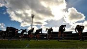 22 November 2014; A general view of the Paterson's Stadium as the Australian team warm-up ahead of the game. International Rules Series, Australia v Ireland. Paterson's Stadium, Perth, Australia. Picture credit: Ray McManus / SPORTSFILE