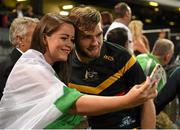 22 November 2014; Ireland's Aidan O'Shea with Jennifer Hyde, from Aughrim, Co Galway, after the game. Virgin Australia International Rules Series, Australia v Ireland. Paterson's Stadium, Perth, Australia. Picture credit: Ray McManus / SPORTSFILE