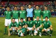 23 May 2007; The Republic of Ireland team, back row, left to right, Alex Bruce, Stephen Kelly, Kevin Doyle, Colin Doyle, Daryl Murphy, Darren Potter, front row, left to right, Stephen O'Halloran, Kevin Kilbane, Stephen Hunt, Andy Keogh and Alan Bennett. US Cup, Republic of Ireland v Ecuador, Giants Stadium, Meadowlands Sports Complex, New Jersey, USA. Picture credit: David Maher / SPORTSFILE
