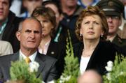 8 July 2007; President Mary McAleese and her husband Dr Martin McAleese watching the game. Guinness Munster Senior Hurling Championship Final, Waterford v Limerick, Semple Stadium, Thurles, Co. Tipperary. Picture credit: Brendan Moran / SPORTSFILE