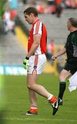 8 July 2007; A disappointed Kieran McGeeney, Armagh, leaves the pitch at the end of the game. Bank of Ireland All-Ireland Senior Football Championship Qualifier, Round 1, Armagh v Derry, St Tighearnach's Park, Clones, Co. Monaghan. Picture credit: Oliver McVeigh / SPORTSFILE