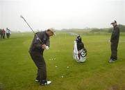 13 July 2007; Padraig Harrington on the practice ground waiting for the fog to clear. Irish PGA Golf Championship, 3rd Round, European Club Golf Club, Brittas Bay, Co. Wicklow. Picture credit: Matt Browne / SPORTSFILE