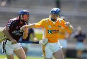 14 July 2007; David Collins, Galway, in action against Karl McKeegan, Antrim. Guinness All-Ireland Hurling Championship Qualifier, Group 1A, Round 3, Galway v Antrim, Pearse Stadium, Salthill, Galway. Picture credit: Kieran Clancy / SPORTSFILE