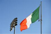 23 November 2014; The Irish tricolour flies in Parnell Park ahead of the game. AIB Leinster GAA Hurling Senior Club Championship Semi-Final, Kilmacud Crokes v Ballyhale Shamrocks. Parnell Park, Dublin. Picture credit; Stephen McCarthy / SPORTSFILE