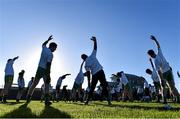 23 November 2014; Rhode players warm up before the start of the game. AIB Leinster GAA Football Senior Club Championship Semi-Final, Rhode v Moorefield. O'Connor Park, Tullamore, Co. Offaly. Picture credit: Matt Browne / SPORTSFILE