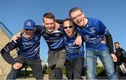 23 November 2014; Leinster supporter's, from left, Tim Scribbler, Doug Aldrey, Brian McCreary and Brendan Nolan before the game. Guinness PRO12, Round 8, Benetton Treviso v Leinster. Stadio Comunale Di Monigo, Treviso, Italy. Picture credit: Pat Murphy / SPORTSFILE