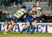 23 November 2014; Jack Conan, Leinster, goes past the tackle of Tomas Vallejos, Benetton Treviso, which led to Leinster's second try. Guinness PRO12, Round 8, Benetton Treviso v Leinster. Stadio Comunale Di Monigo, Treviso, Italy. Picture credit: Pat Murphy / SPORTSFILE